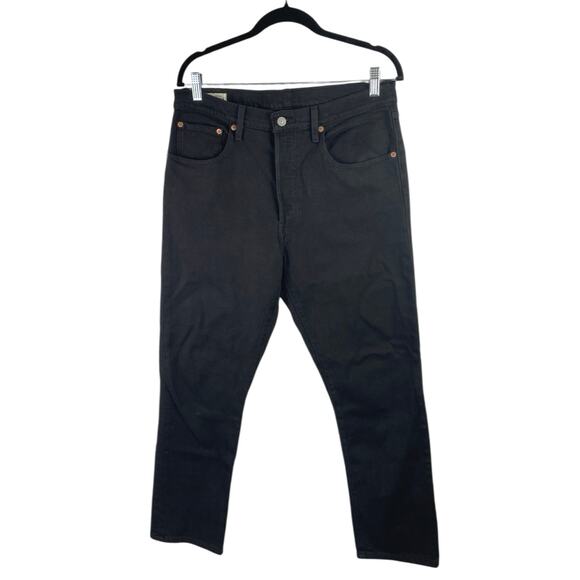 Levi's Women's Black High Waist Straight Leg Pockets Denim Jeans Pants Size 31 - Picture 2 of 6